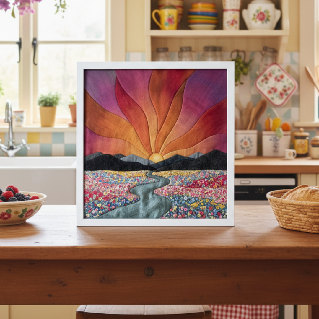 Stunning kinusaiga fabric landscape art